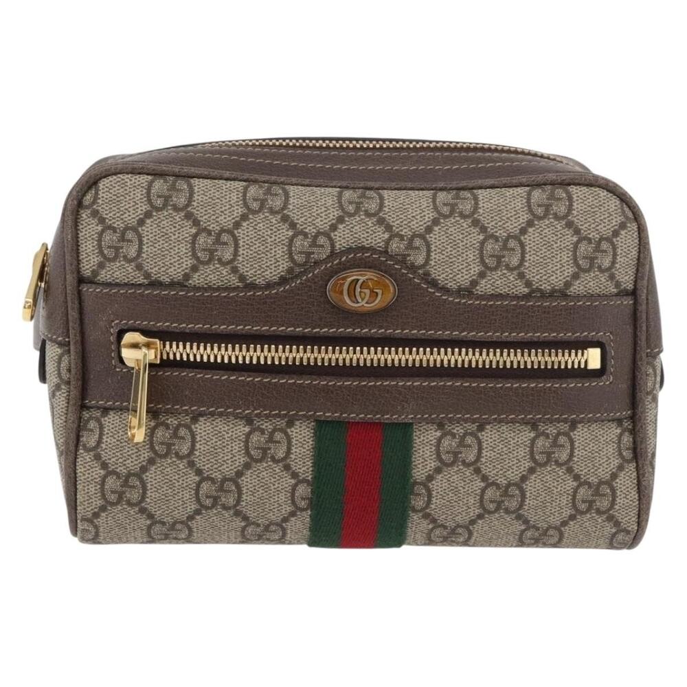 Gucci GG Supreme Web Waist Bag Beige